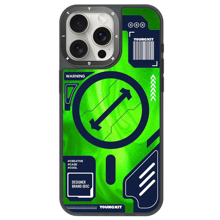 Case YOUNGKIT Cyberpunk Luminous 15 Pro Max