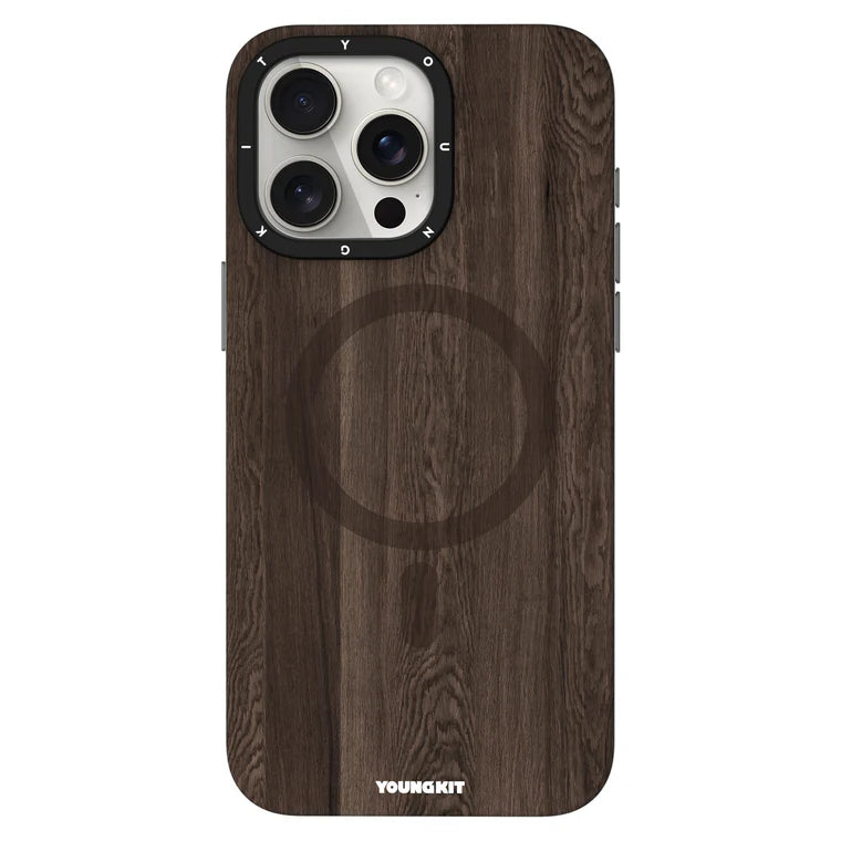 Case YOUNGKIT Wooden Texture  15 Pro Max