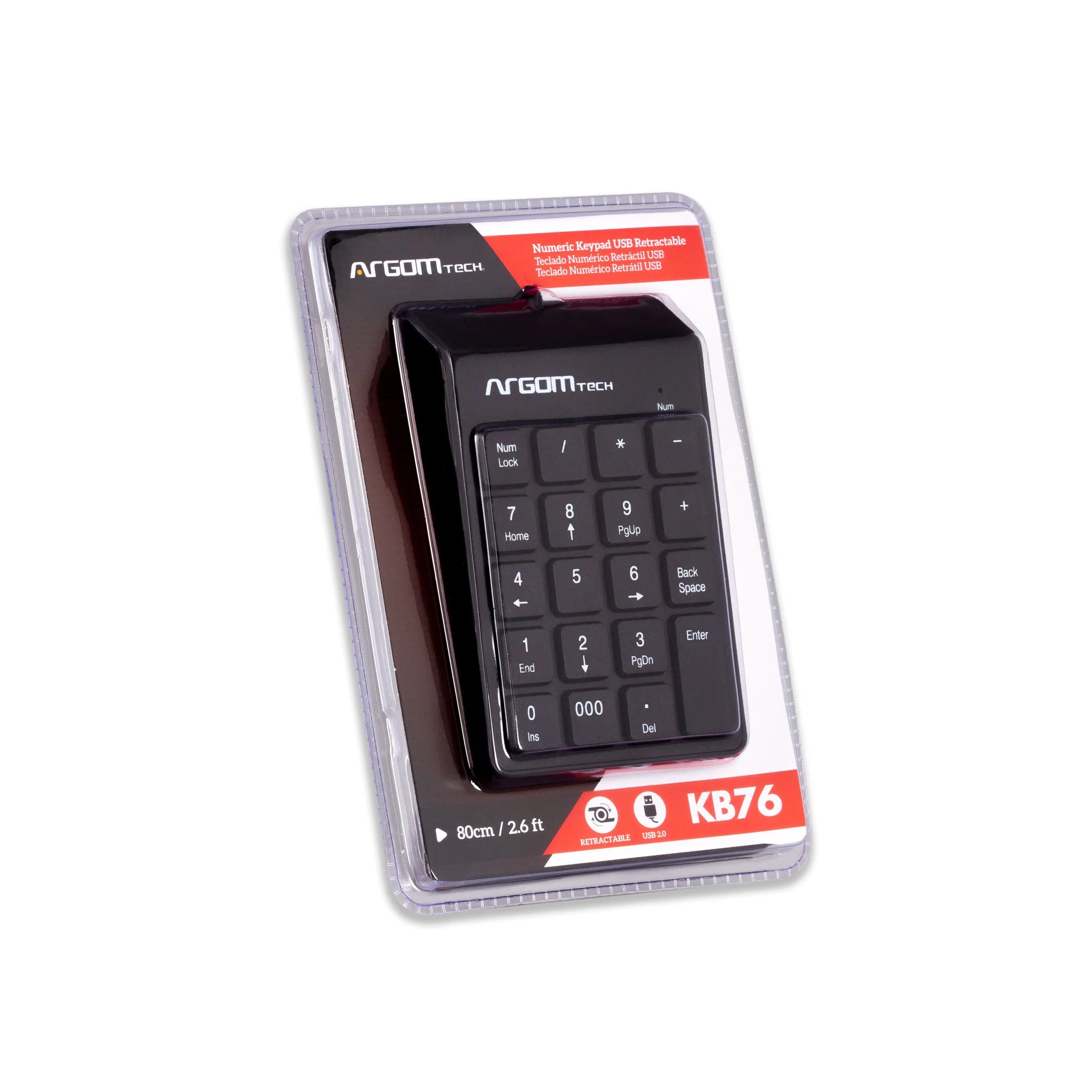 ARGOM NUMERIC KEYPAD USB RECTRACTABLE