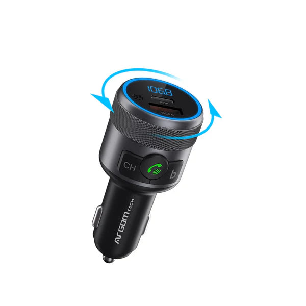 ARGOM SPECTRO T4 HANDS-FREE CAR KIT WITH DUAL USB QUICK CHARGING