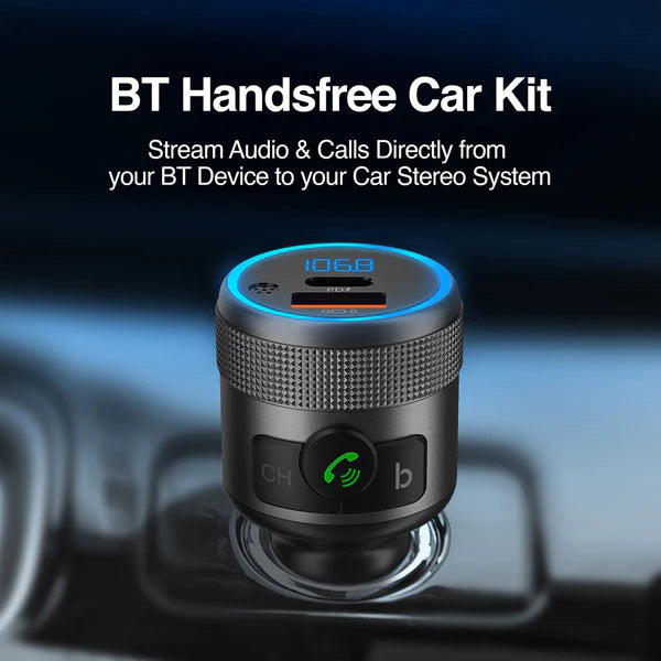 ARGOM SPECTRO T4 HANDS-FREE CAR KIT WITH DUAL USB QUICK CHARGING