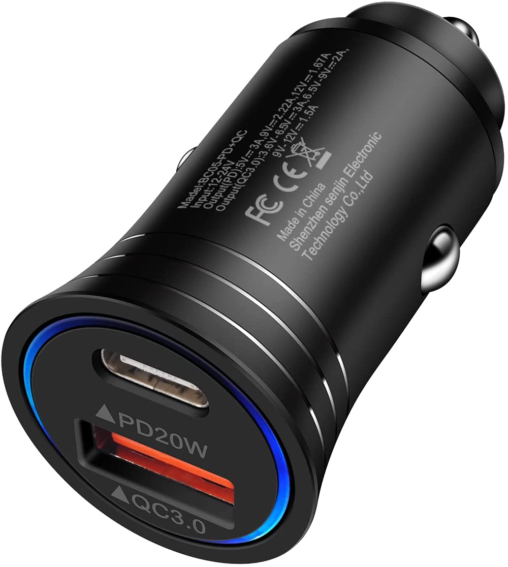 ARGOM DUAL 38W FAST CAR CHARGER TYPE-C + USB